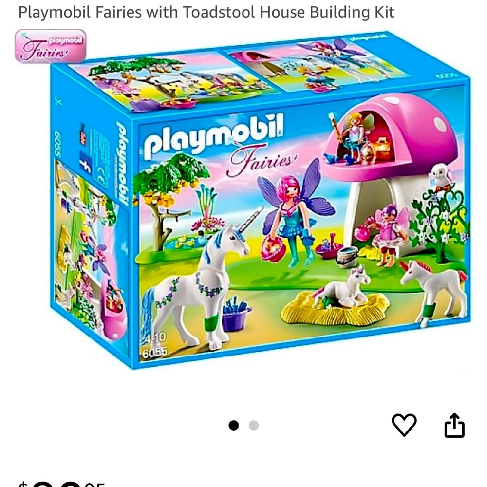 Playmobil fairy toadstool set 6055 NO BOX but all pieces included